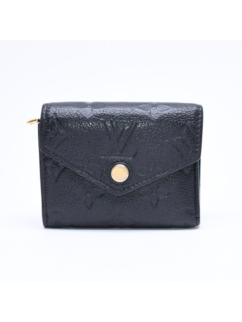 Louis Vuitton Trifold Wallet Portefeuille Zoe Black Gold